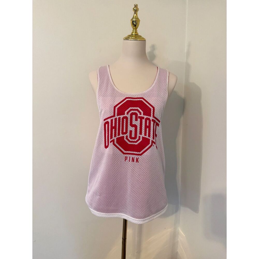 Victoria’s Secret PINK Ohio State Reversible Mesh Jersey Tank OSU Buckeyes